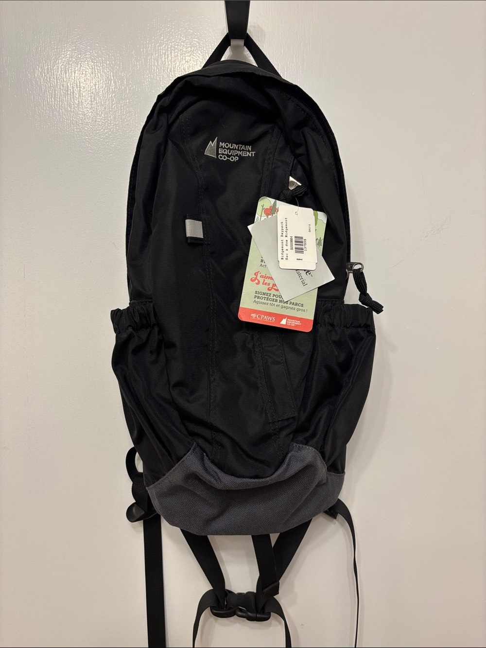 MEC Black Ridgemont Lightweight Daypack Backpack - Original Co-op Logo